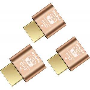 Hdmi Dummy Plug &Eacute;metteur Ghost Headless Affichage &Eacute;mulateur Ddc Edid &Eacute;mulateur Faux Affichage 4K @ 60Hz-3Pack[HDM921662] - Neuf