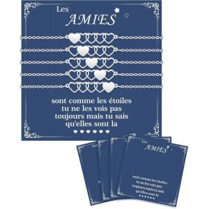 Kalanka-2/3/4/5 Pièces Cadeau Meilleure Amie,Bracelet D'amitié,Bracelet Amitié Fille,Cadeau Amie Femme,Anniversaire Femme S?urs - Neuf