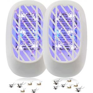 Ensemble de 2 lampes anti-moustiques,lampe anti-moustiques UV,tueur d'insectes électrique,tueur de mouches d'intérieur - Neuf