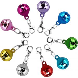 KAL-Lot De 24 Porte-Cl&eacute;s Avec Clochettes D'Alarme De S&eacute;curit&eacute; - 14 Mm - Couleur Al&eacute;atoire - Petit Sac &Agrave; Main - Pendentif Cloche Pour Chien - Pour Fille Et Femme - Pour Sac &Agrave; Dos - D&eacute;coration De - Neuf