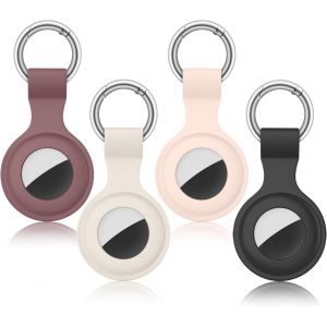 Loc-4 Pièce Étuis Pour Apple Airtag 2021,Airtag Porte Clé - Anti-Chute Et Anti-Rayures Pour Animaux Portefeuilles Et Bagages,Compatible Avec Le Nouvel Air Tag Locator Tracker Étui (Pack I) - Neuf