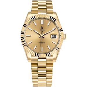 Ik Montre Hommes Femmes Calendrier Bracelet M&eacute;tal.[J209] - Neuf