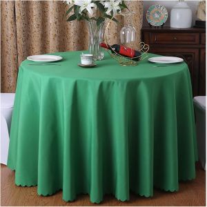 Sjzg-Nappe Ronde Maison H&ocirc;tel Jupe De Table De Banquet Vert 180cm De Diam&egrave;tre - Neuf