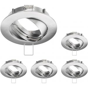 KAL-5 Cadres D'Encastrement Au Plafond Circ, Rond, Pivotant, Aluminium Mat - Neuf