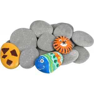 Mevronisshop-Lot De 9 &Agrave; 10 Pierres Plates &Agrave; Peindre, 5 &Agrave; 8 Cm, Galets Lisses &Agrave; Peindre, Pierres D&eacute;coratives Naturelles, Galets Plats Pour Bricolage, Gravier En Marbre, Graviers D&eacute;coratifs Pour D&eacute;cora - Neuf