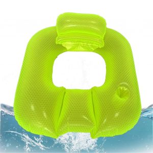 Fauteuil gonflable de piscine avec porte-gobelet et accoudoirs pour piscine, riviere, lac, vert - Neuf