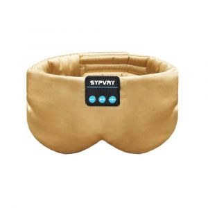 Casque de couchage Masque pour les yeux Bluetooth pour femmes et hommes, masques occultants de musique sans fil pour dormeurs lat&eacute;raux, cadeau de voyage pour l'insomnie Or - Neuf