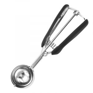 Cuillère À Glace Noire En Acier Inoxydable 304 Pour Glace, Melon, Boulettes De Viande, Gâteau, Pâte À Biscuits, Riz, 3 Cm - Neuf