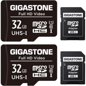 Carte M&iquest;&iquest;moire 32 Go Lot de 2 Cartes, Vitesse de Lecture allant jusqu'&iquest;&iquest; 90 Mo/s. id&iquest;&iquest;al pour Full HD Vid&iquest;&iquest;o Gopro Cam&iquest;&iquest;ra Drone Tablette, U1 Carte Micro SDHC avec Mini &iquest;&iquest;tui et Adaptateur SD - Neuf