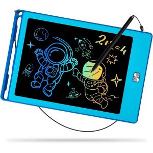KALANKA-Tablette d'écriture LCD 8,5 Pouces, Tablette Dessin Enfant Réutilisable, Jouet de Voyage éducatif, Cadeau d'anniversaire, Ardoise Magique pour Enfants 3-10 ans Bleu - Neuf