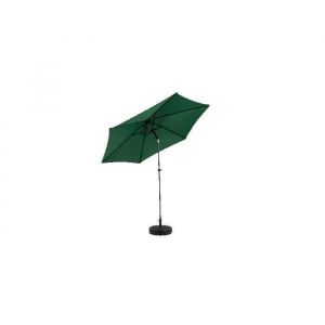 Parasol Ext&eacute;rieur Rectangulaire Double Face De 2,7 M Avec Manivelle (Vert Fonc&eacute;) (Sans Pied) - Neuf