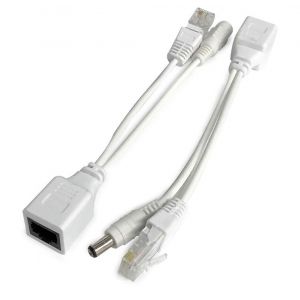1 paire d'injecteur et de répartiteur PoE passif Kit Injecteur et répartiteur PoE 12V pour appareil de réseau sans fil Accessoire Blanc - Neuf