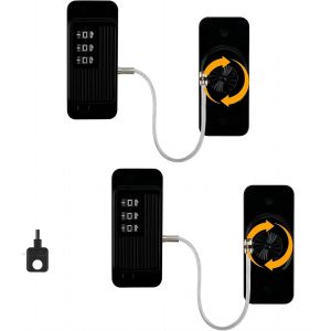 Lot de 2 Verrous de Réfrigérateur à Combinaison Adhésive pour Enfants,Cadenas Frigo Serru res de Sécuritépour Fenêtre pour Congélateur,Tiroir Armoire Placards - Neuf