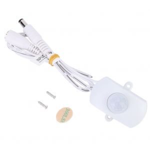 HJLIAN Capteur d'induction infrarouge DC6V-24V, detecteur de mouvement du corps humain pour bande lumineuse LED, blanc - Neuf