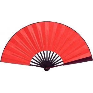 Large Fan, Large Size Fan, Large Folding Fan Red Silk Folding Fan, Fabric Folding Fan, Folding Fan Wedding Fan Hand Folding Fans For Decorations - Neuf
