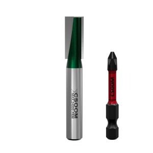 KAL-Fraise Professionnelle De Nettoyage Du Sol De 8 Mm, Avec Embouts Magnétiques À Percussion, Fraise À Tige, Outil De Travail Du Bois (9 Mm) - Neuf
