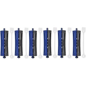 6 Pcs Cheveux Rouleaux Vague Chaleur Perm Tige Pince &Agrave; Cheveux Bigoudis Outil De Coiffure Avec Bande En Caoutchouc(3) - Neuf