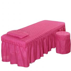 Table De Massage Couvre - Rose Rouge Drap De Lit De 180 X 70 Cm, Tables De Massage, Respectueux De La Peau De Couverture Compl&egrave;te Avec Trou Pour Salons De Beaut&eacute; - Neuf