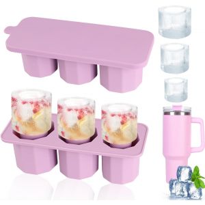 Kal-Bac À Glacon Pour Stanley Cup,Sans Bpa Moule À Glace En Silicone Pour Stanley, Avec Couvercle 3 En 1 Réutilisable Glacons Accessoires Pour Stanley Cup - Neuf