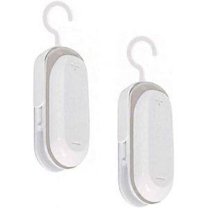 2pcs scelleuse de collations fraîches,mini machine à sceller pour sacs en plastique dispositif de scellement des aliments pour sacs de croustilles sacs en plastique stockage des aliments snack sac fr - Neuf