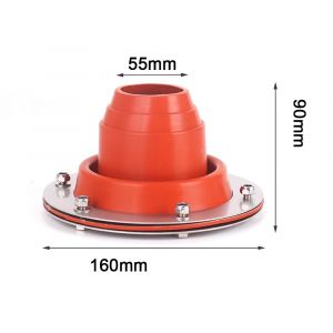 Kit De Cric De PoêLe Pour Tente, Toit Flexible, Tube De Toiture En MéTal En Silicone, Clignotant, RéSistance Aux Hautes TempéRatures, Dispositif Anti-BrûLure Pour CheminéE - Neuf