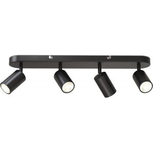 Kal-I Barre De Spots I 4 Spots Pivotants & Orientables I Gu10 I Noir-Mat I Livré Sans Ampoules - Neuf