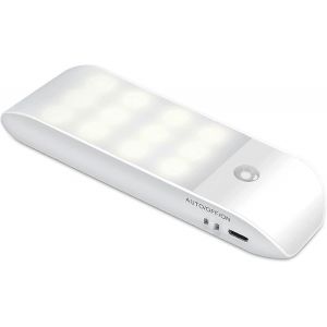 Veilleuse Blanche &Agrave; Capteur De Mouvement Rechargeable Usb Automatique Led - Neuf