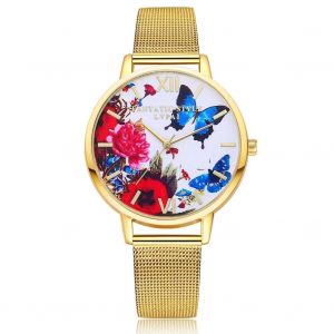 Lvpai Femmes Femme Quartz Mouvement Montre Analogique Cadran Rond Montre-Bracelet Or - Neuf