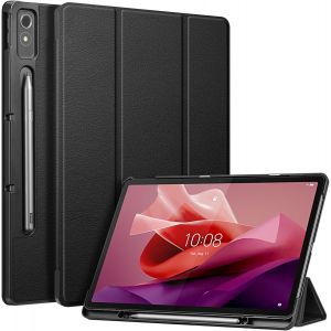 Coque Pour Lenovo Tab P12 12.7 Pouces 2023 (Tb370fu) - [Rangement De Stylet] Etui À Rabat Pliable Housse Rigide Et Fine Légère, Protection Pour Lenovo Tab P12 12.7"", Noir - Neuf