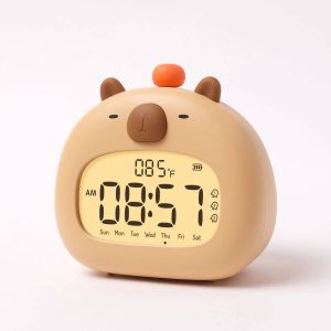 Capybara Dessin Animé Réveil Led Rechargeable Affichage Électronique Minuterie Numérique Veilleuse De Chevet Pour Enfants Cadeaux Pour Enfants.Capybara. - Neuf