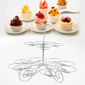 Hjlian Presentoir A Cupcakes En Fer A 3 Etages, En Forme De Sapin De Noel, Pour 13 Cupcakes, Pour Une Fete De Mariage - Neuf