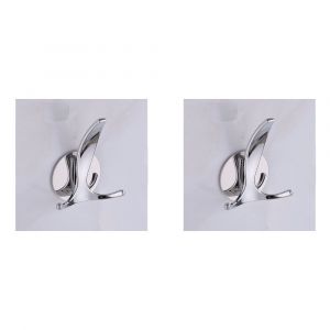 Lot de 2 crochets pour peignoir, porte-serviettes, crochets de porte en acier inoxydable pour salle de bain, cuisine, sans perçage - Neuf