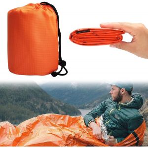 Letnerny-Sac De Couchage De Survie, Sac De Couchage D'urgence, Couverture De Survie Reutilisable, Sac En Nylon Portable Pour Le Camping Pour Le Camping En Plein Air Et La Randonnée Pour Camping, Rand - Neuf