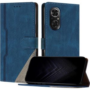 Kal-&Eacute;tui Pour Huawei Honor 50 Se, Housse En Cuir Pu Avec [Protection Antichoc Tpu] [Fonction Support] [Porte-Cartes ] Antichoc Magn&eacute;tique Coque Pour Honor 50 Se - Bleu - Neuf