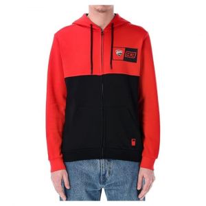 Sweatshirt &Agrave; Capuche Zipp&eacute; - Marc Marquez Dual Ducati 93 Moto Gp Homme Rouge/Noir - Neuf