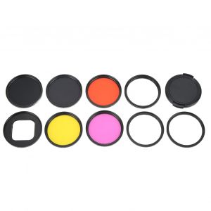 Kit de filtres d'objectif 52 mm UV CPL ND8 16 pour plongee rouge jaune violet Starlight pour camera de sport HERO 9 10 - Neuf