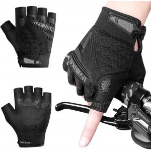 Letnerny-Gant Cyclisme Homme Femme Respirant Et Extensible Gant Vtt Rembourré Anti-Choc Mitaines Écran Tactile S-Xxl(Mh020) - Neuf