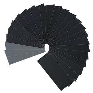 56 Pièces Papier A Poncer Carrosserie,120/150/180/240/320/400/600/800/1000/1200/1500/2000/2500/3000, 9 * 23cm Papier De Verre Fin, Convient Pour Le Bois, Le Métal, Les Murs, Les Voitureshumide - Neuf