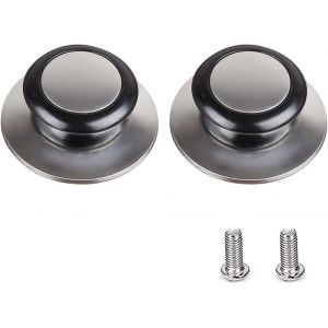 2 Pi&egrave;ces Boutons De Couvercle De Casserole Convient Pour Poign&eacute;e De Couvercle En Verre,Couvercle De Casserole En Acier Inoxydable - Neuf