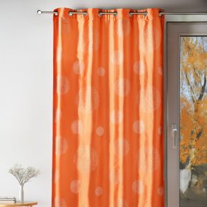 Rideau Ameublement En Taffetas Imprim&eacute; Argent - Neuf