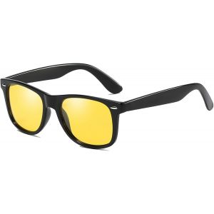Kathlelxh-Lunettes De Nuit Polarisées, Lunettes De Conduite De Nuit, Surlunettes Avec Verres Jaunes Hd, Lunettes Conduite De Nuit Pour Homme Femme, Léger Et Confortable, Réduit La Fatigue Oc[H859] - Neuf