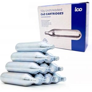 Kalanka-Ico Lot De 10 Cartouche Co2 12g Non-Filetées Pour Pistolet Airsoft, Pistolet A Plomb, Arme A Bille, Arme A Air Comprimé, Gaz Airsoft, Pistolet Paintball, Compatible Avec Plusieurs Types D'équ - Neuf