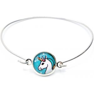 Kal-Bracelet T&ecirc;te De Licorne Cabochon Bracelet Licorne Conte De F&eacute;es Enfants Filles - Neuf