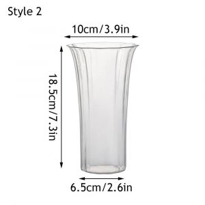 Vase En Plastique Transparent R&eacute;sistant Aux Chutes,Vase En Plastique Utile,Ornement Irr&eacute;gulier,D&eacute;cor Moderne,Article Pratique,Vase Transparent.Style 2 - Neuf