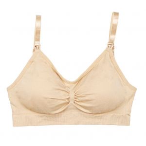 Soutien-Gorge Push-Up Sans Armatures Pour Femmes Enceintes, Sous-Vetement Ouvert Sur Le Devant, Bralette A Boucle (Couleur Peau M) - Neuf