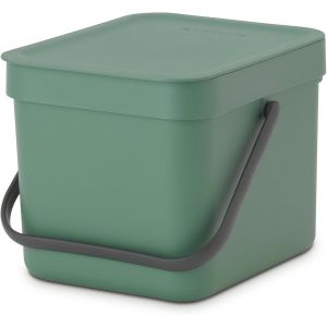 TEPPD-Sort & Go 6L - Composteur Cuisine - Poign&eacute;e de Transport - Petite Poubelle Compost de table, Comptoir ou Sous la Cuisine - Vert - 20 x 25 x 18 cm - Neuf