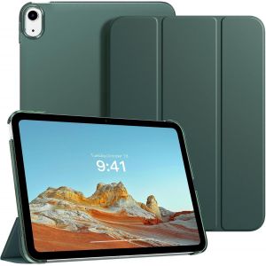 Coque Compatible Avec Ipad (A16) 11&Egrave;me G&eacute;n&eacute;ration 11 Pouces 2025/Ipad 10&Egrave;me G&eacute;n&eacute;ration 10,9 Pouces 2022, L&eacute;g&egrave;re Housse Arri&egrave;re Translucide En Pc Avec R&eacute;veil/Sommeil Auto, Vert Fonc&eacute; - Neuf