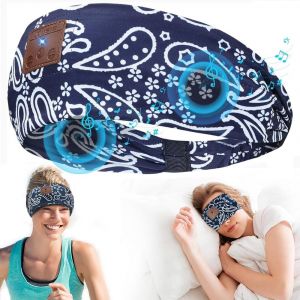 JGD-Casque de sommeil - Casque de musique sans fil Bluetooth - Casque avec microphones - Bandeau de nuit pour homme et femme - Casque de sommeil avec suppression du bruit - Masque pour les yeux - Neuf