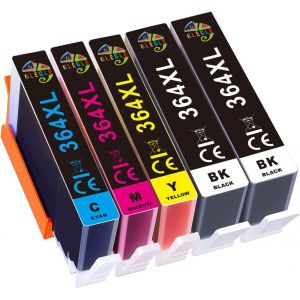 Cartouches HP 364 XL compatibles 364XL pour HP Photosmart 5510,5520,6510,B010a,B010b,B111a,B109a,C309a Desk,B209jet 3070A 2 Noir,1 cyan,1 magenta,1 jaune - Neuf
