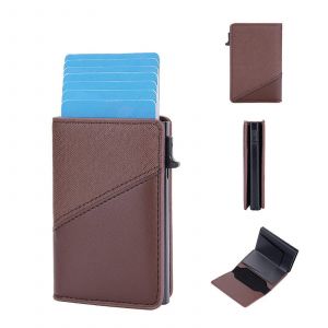 Femmes Rouge Zip Wallet avec le Titulaire de la Carte et de la Carte de Boucles, de Taille Standard, Caf&eacute; Portrait Format Portefeuille pour les Hommes - Neuf